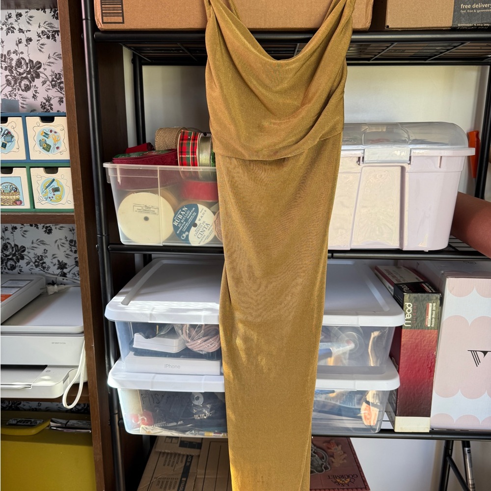 Forever 21 Gold Draped Dress